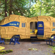 The Planters Nutmobile parked in the woods